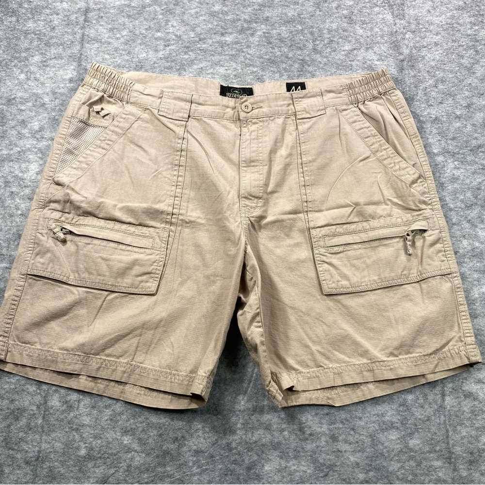 RedHead Mens Khaki‎ RipStop Flat Front Cargo Utility Shorts Size 44